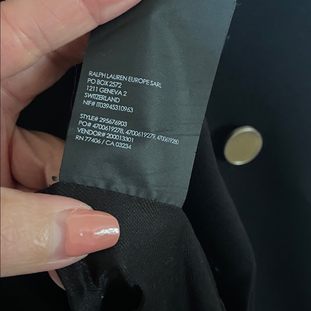 Club Monaco Small Selska Longline Black Double-Breasted Vest MSRP $270 - Picture 6 of 9